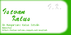 istvan kalus business card